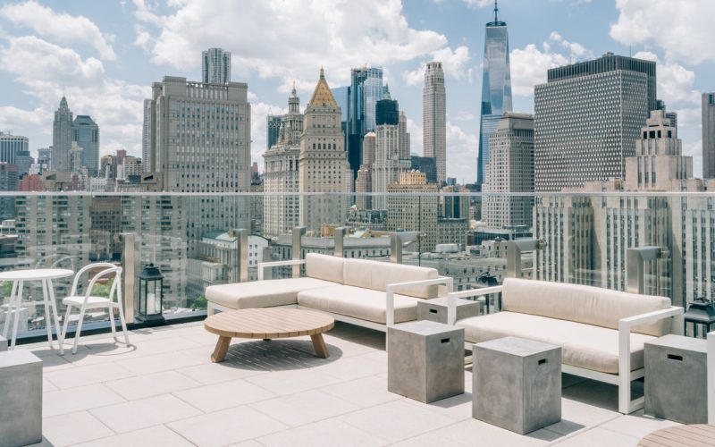 La vue depuis la terrasse du 50 Bowery.