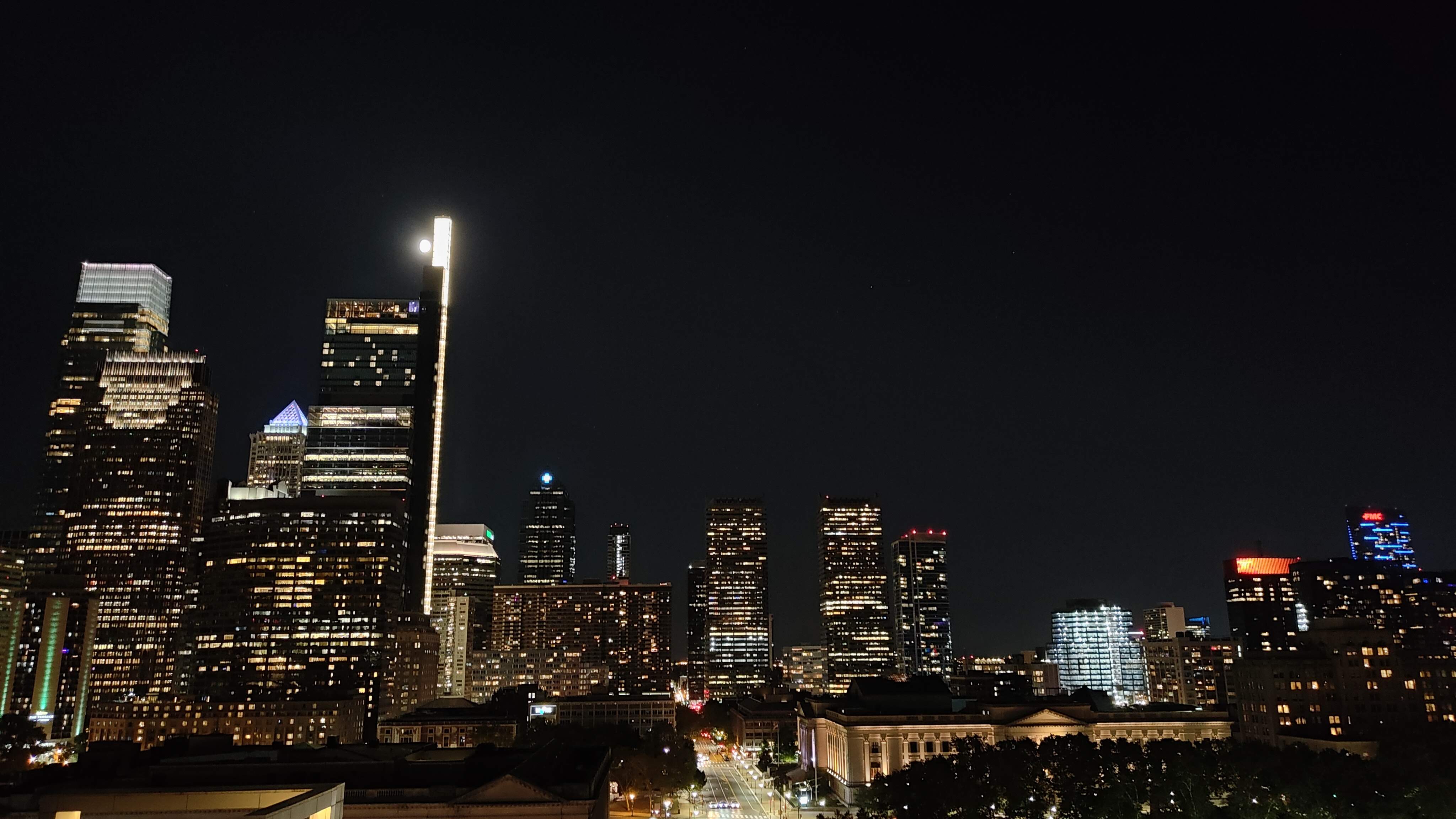 Skyline de Philadelphie de nuit