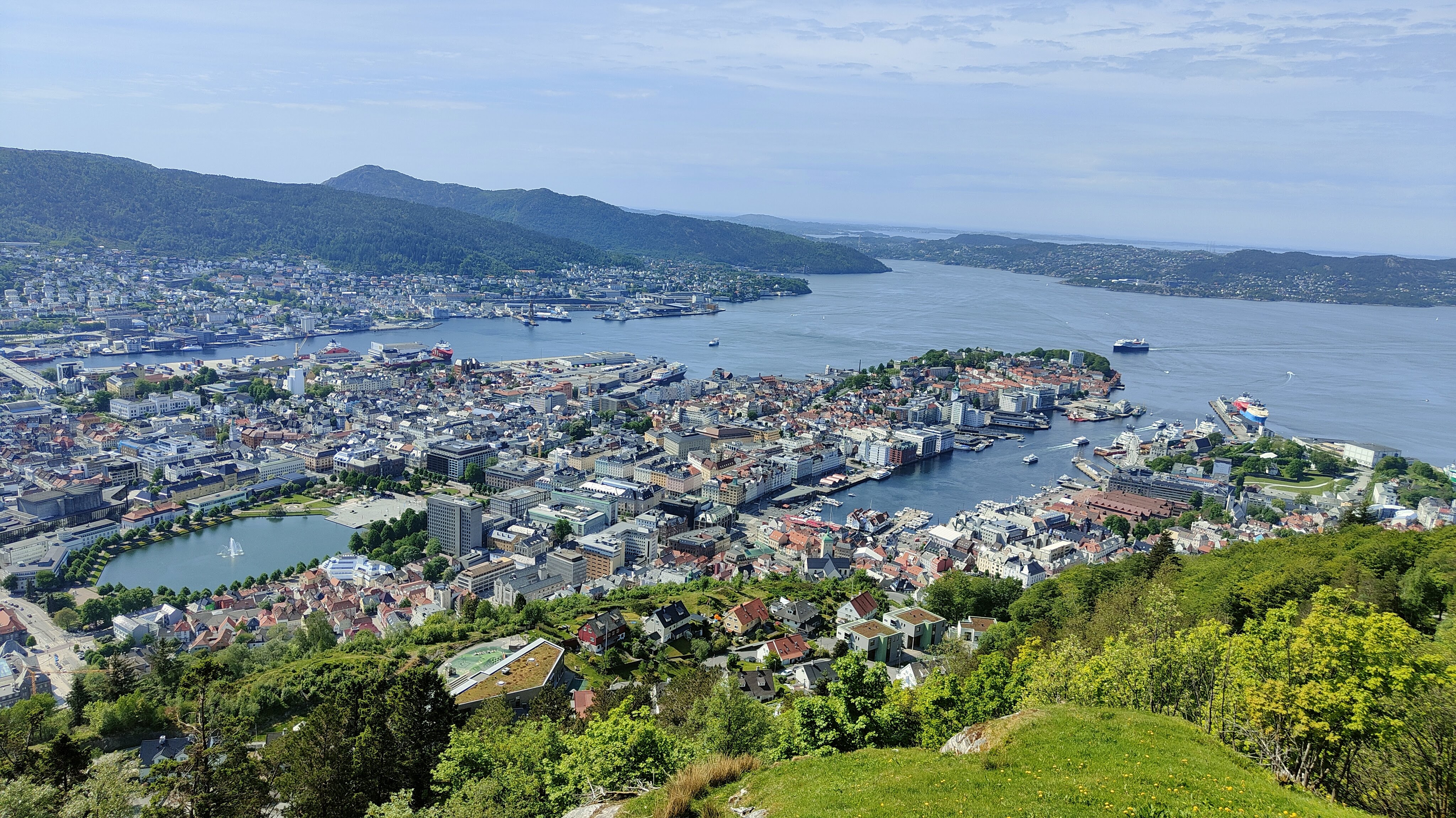Vue sur Bergen depuis le mont Floyen